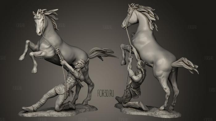 rearing horse stl model for CNC